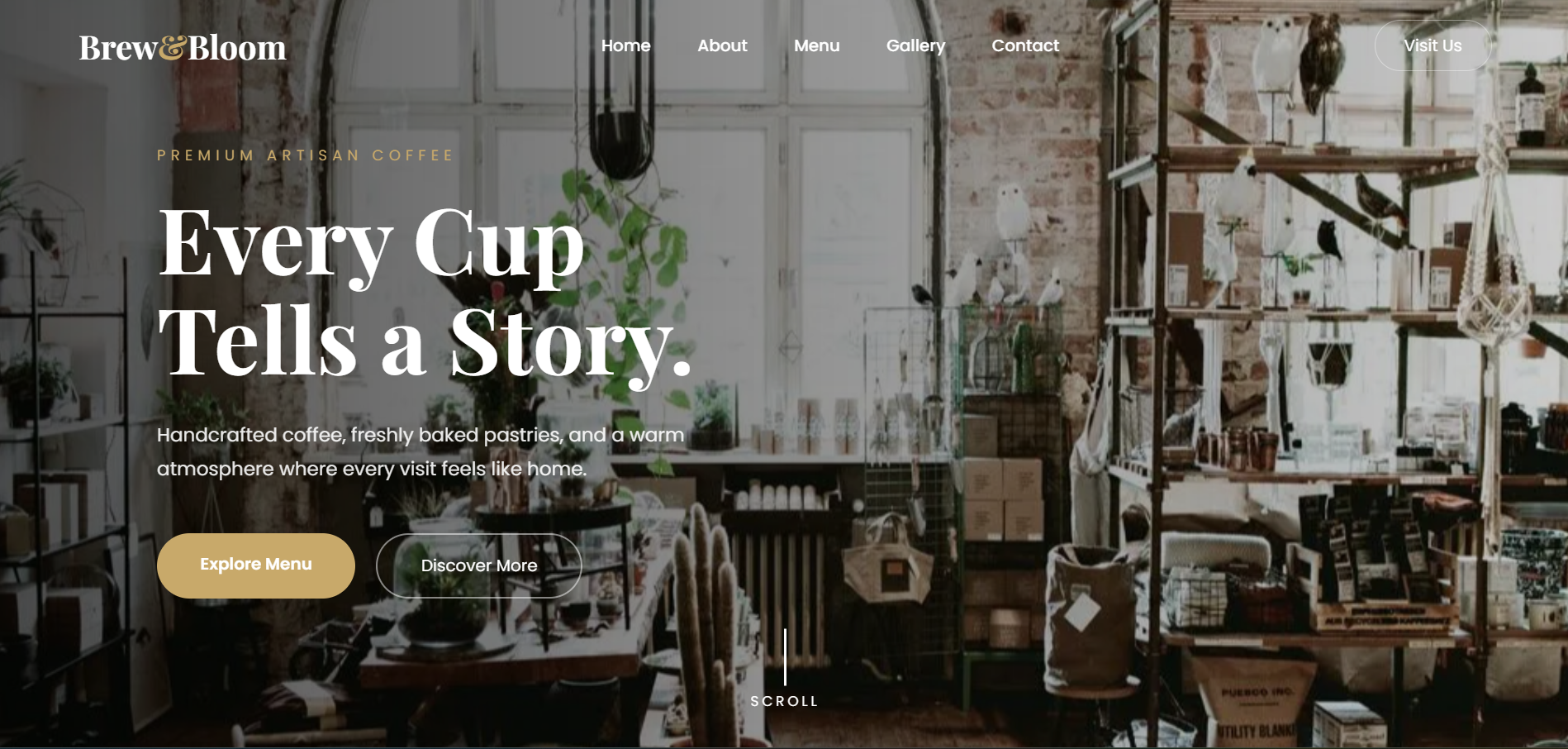Coffee shop website